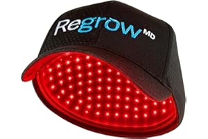 Hairmax RegrowMD FDA Cleared Laser Hair Growth Cap, Red Light Therapy for Hair Growth & Alopecia Areata Treatment, 30 Min Sessions, For Men & Women