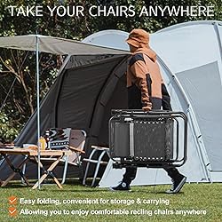 Sweetcrispy Zero Gravity Chairs, Set of 2 Portable