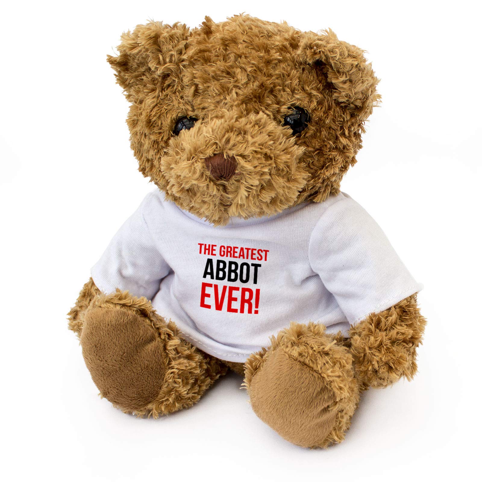 THE GREATEST ABBOT EVER - Teddy Bear - Cute Soft Cuddly - Gift Present Award