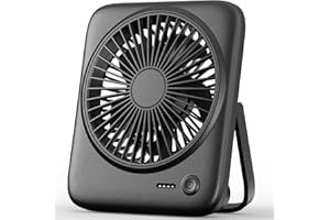 Otlonpe Small Desk Fan Portable Rechargeable, Personal Portable Fan USB Battery Powered 2 IN 1 for Travel Home Office Table D