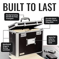 Vaultz File Organizer Storage Box - 14 x 7 x 12.19