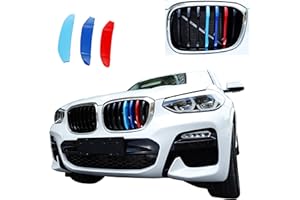 Goodream Tricolor Grille Insert Trims Compatible with BMW G01 X3 2018-2021 or G02 X4 2019-2021 (Not fit for 2020 X4 M40i) Accessories for 7-Beams Standard Kidney Grille