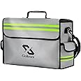 Golkcurx Fireproof Document Bag Fireproof Document Box Fireproof Bags with Zipper and Reflective Strip, Fireproof Safe Bag, Fireproof Money Bag for Document Safe Keep Your Valuables Safe (silver)
