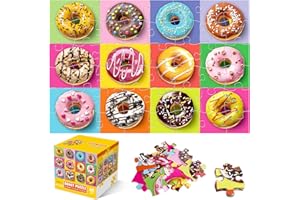 IFLOVE Jumbo Floor Puzzle for Kids,48 Piece Colorful Donuts Jigsaw Puzzles,Learning Educational Toys for Toddlers Ages 3-5,Children Gift for Boy Girl Ages 4-8 (Donut)