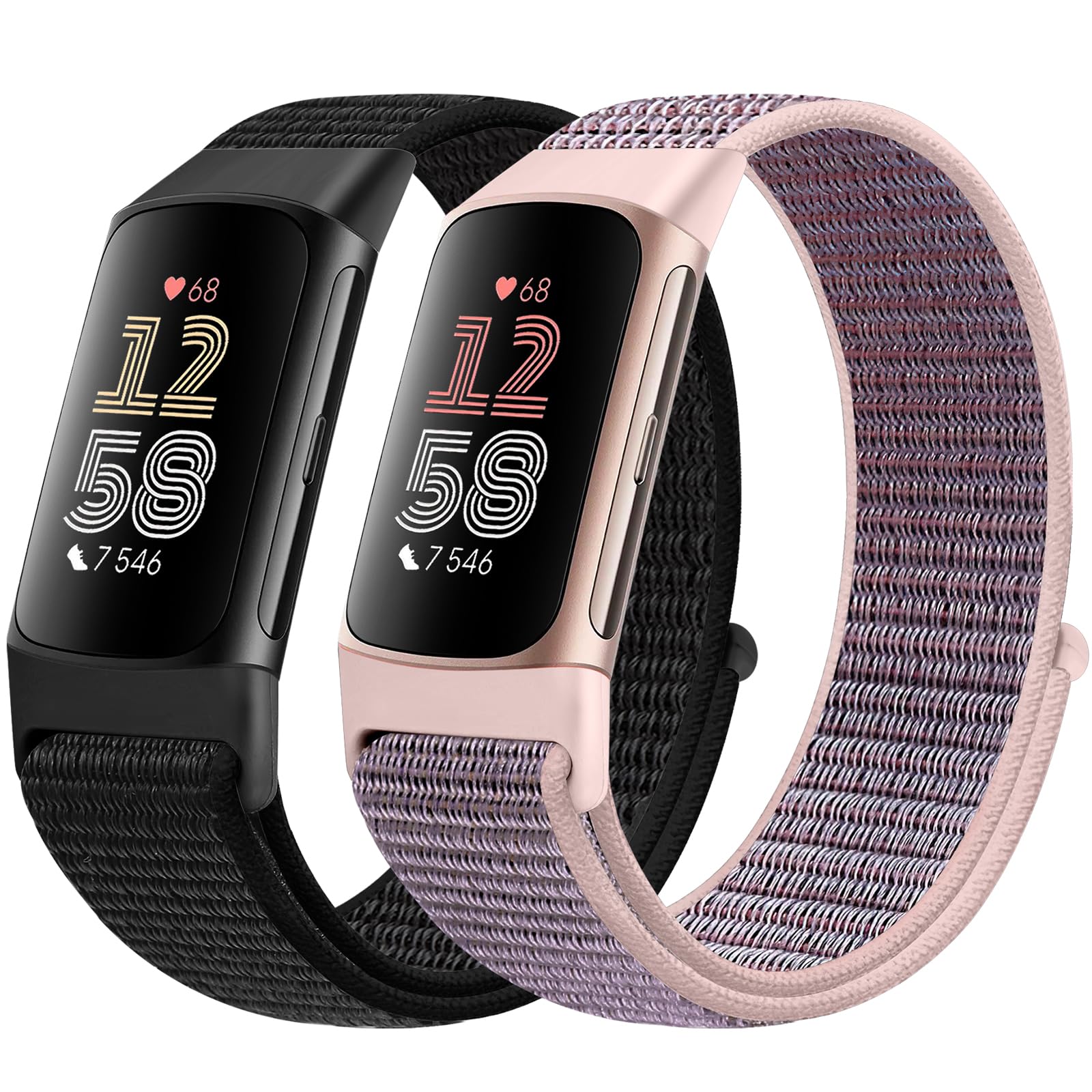 Runostrich Sport Loop Nylon Watch Straps Compatible with Fitbit Charge 6/Charge 5 for Women Men, Adjustable Breathable Replacement Soft Nylon Loop Wristband for Fitbit Charge 6/Fitbit Charge 5 โ image 1