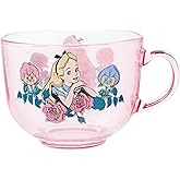 Silver Buffalo Disney Alice in Wonderland Glass Coffee Mug Featuring Alice, 16 Ounces