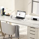 YSAGi Non-Slip Desk Pad 80x40 cm Gray Waterproof PVC Leather Desk Protector view 2