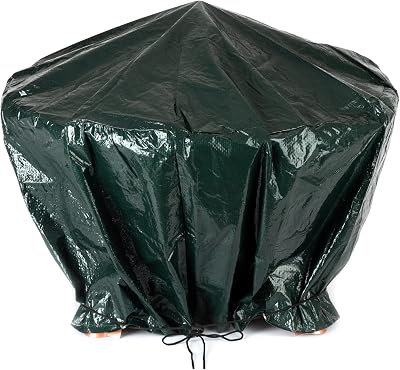 LIVIVO Heavy Duty Round Fire Pit Cover – Waterproof & UV-Resistant Green