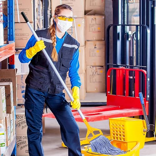 Heavy Duty Commercial Mop Heads (6 Pack) – Replacement Wet Mop Refills For Rubbermaid