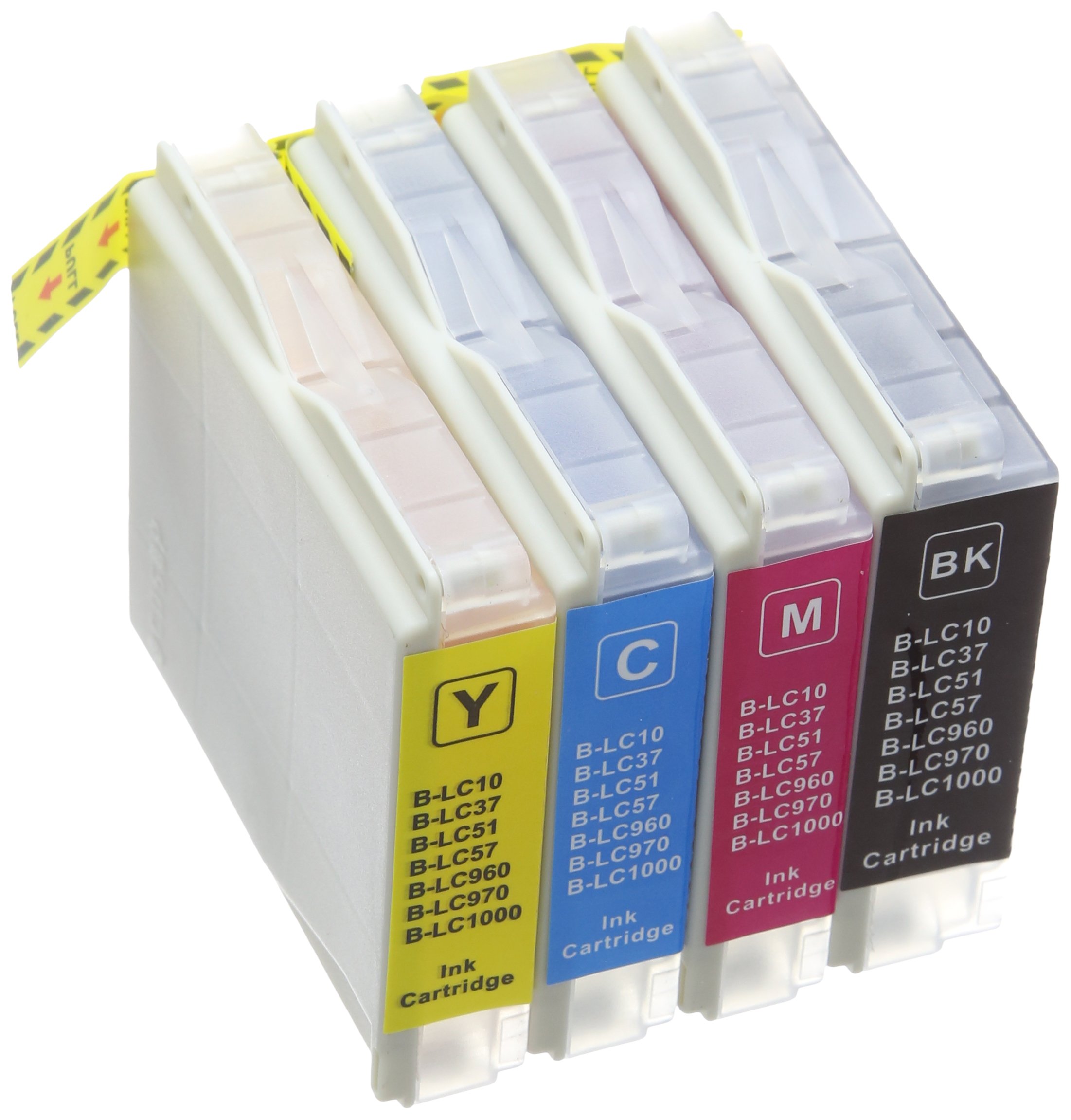 Prestige Cartridge LC1000 / LC970 Ink Cartridges for Brother DCP-130C DCP-330C DCP-750CW 2580C 440CN 460CN 685CW 845CW 5460CN Black/Cyan/Magenta/Yellow (Pack of 8)