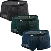 iKingsky Men's Bulge Boxer Briefs U-Hance Pouch Mens Stretch Underwear Sexy Breathable Under Panties