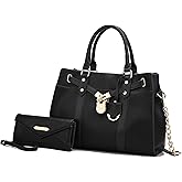 MKF Collection Crossbody Tote Bag for Women & Wristlet Wallet Purse Set – PU Leather Top-Handle Satchel Shoulder Handbag