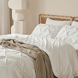 Bedsure Ivory Comforter Set Queen - Bed in a Bag