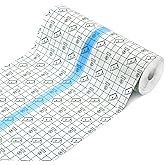 Transparent Dressing Adhesive Bandage Waterproof Clear Adhesive Bandages Stretch Tape for Tattoos Swimming (7.9 Inch x 10.9 Yard)