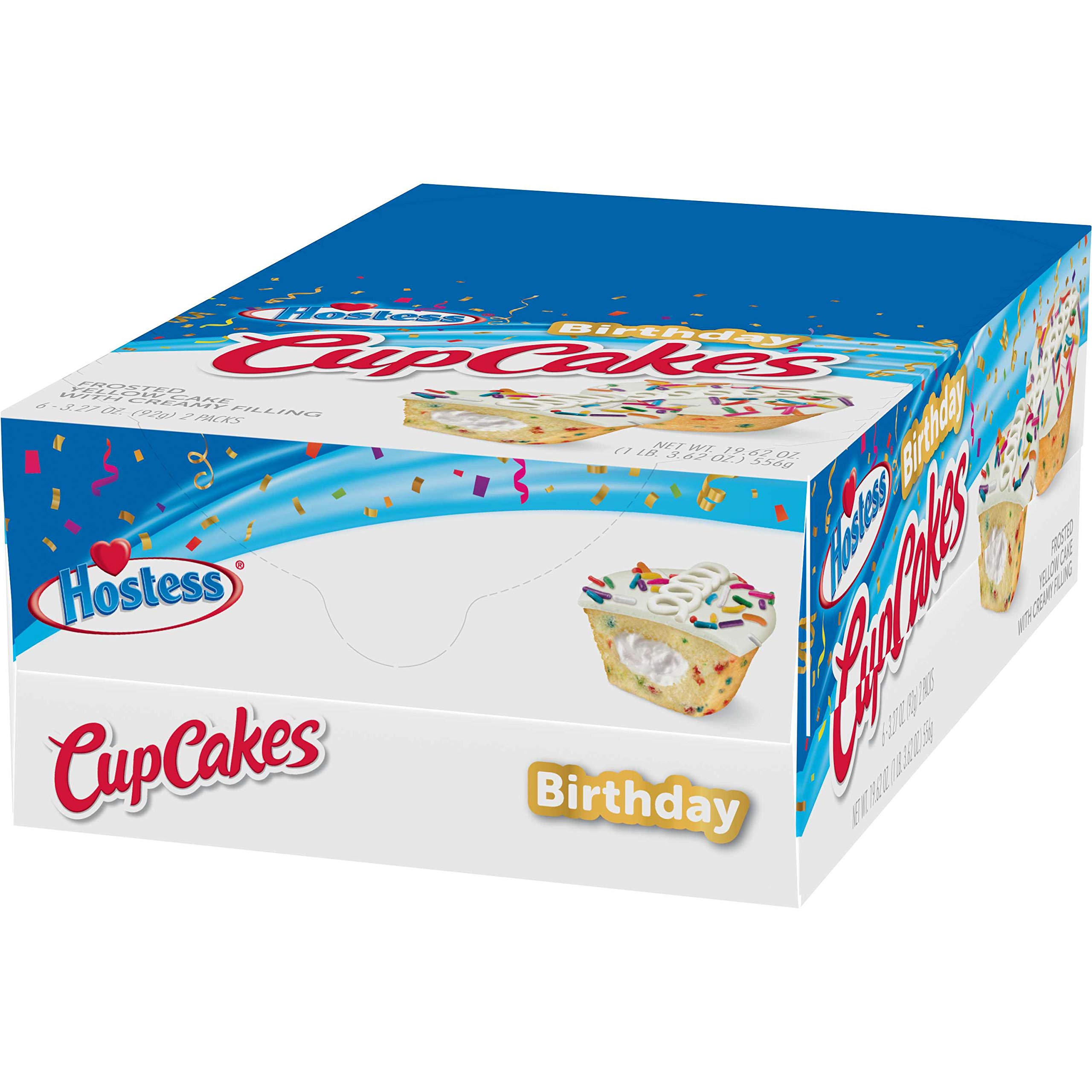 Hostess Birthday Cupcakes 3.27 Oz 6 Count (12 Total Cupcakes) on Galleon Philippines