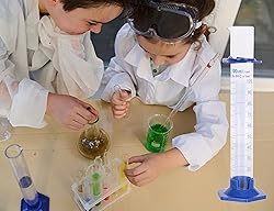 2 Pcs 100ml Graduated Cylinder, Plastic Hexagonal