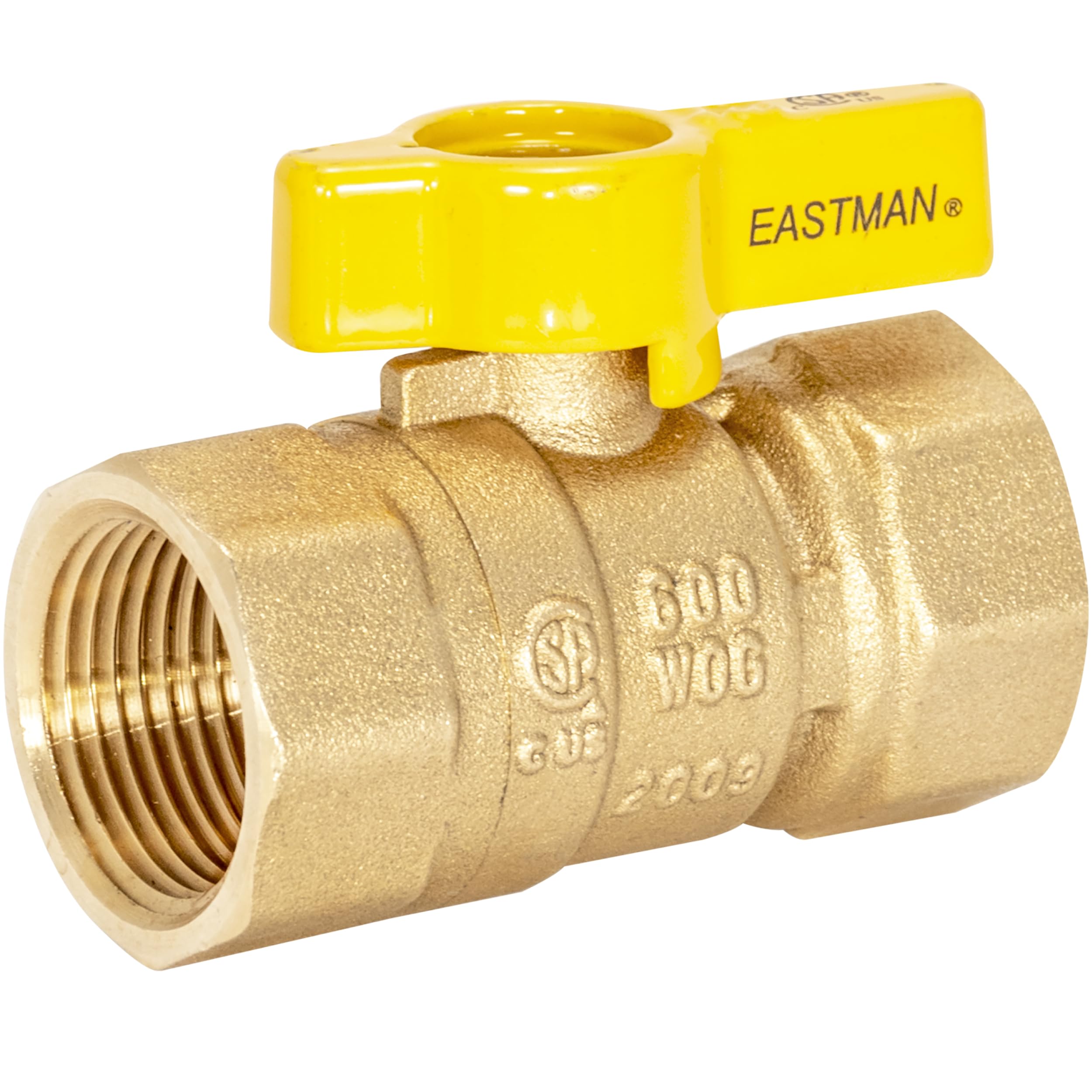 Photo 1 of Eastman Straight Gas Brass Ball Valve, 3/4 in FIP x 3/4 in FIP, 1/4-Turn Handle, 60011