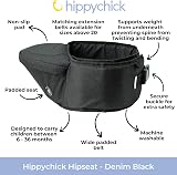 Hippychick Hipseat Baby Carrier Denim Black 6-36 Months Waist Stool view 2