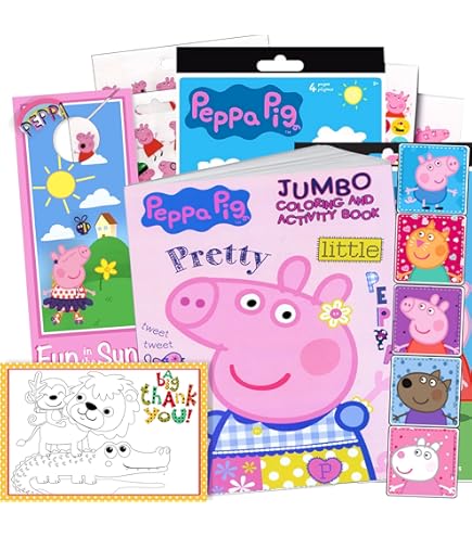 Set D'Autocollants Réutilisables Peppa Pig - 6 Scènes + Plus De 50 Stickers - Activité Enfant