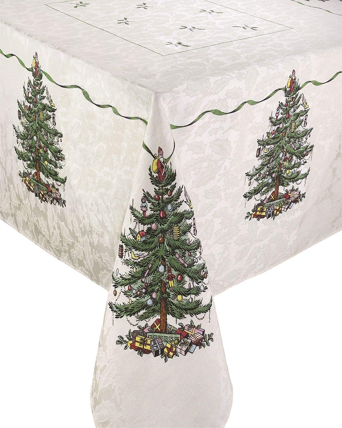 Photo 1 of Spode - Tablecloth, Kitchen Table Accessories, Holiday Home Decor (Spode Christmas Tree Collection, 60" x 84")