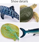 TOYMANY 24PCS Mini Sea Animals Figures Realistic Ocean Figurines Cake Topper view 7