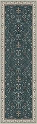 Dark Green Kitchen Rug 10 ft Long - Modern Vintage