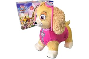 Playful Minds Bouncer Hopper for Toddlers 18M-3Y – Plush Cover, Easy Pump, Indoor/Outdoor Use – Boosts Balance & Motor Skills – Inflatable Jumpie Ride-On (Skye (Pink))