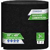 Cut to Fit Activated Carbon Filter Sheet 10” x 48” - Activated Carbon Air Filter for Air Purifiers Window AC Air Vent And More - Charcoal Filters Absorb Odors & Freshens the Air (1-Pack)