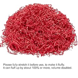 Mefleet 1 LB Crinkle Cut Paper Shred Filler Red
