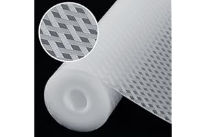 Origuuds Shelf Liners, Non-Adhesive Drawer Liner, Waterproof & Oil-Proof Kitchen Cabinet Cupboard Liner Plastic EVA Material 