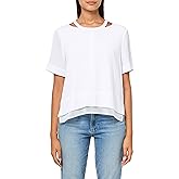 DKNY Women's Casual Relaxed Fit Short Sleeve Top