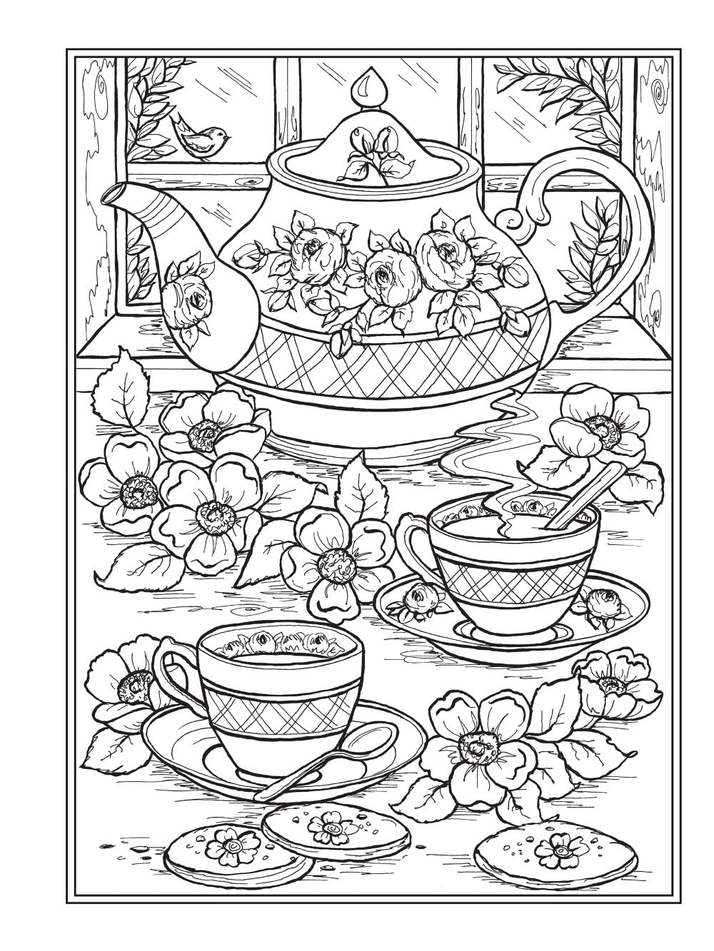 Creative Haven Afternoon Tea Coloring Book (Adult Coloring Books: Food & Drink)