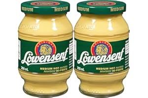 VALUBNDL: Löwensenf German Medium-Hot Mustard (2-Pack) – 500ml Total (Two 250ml Jars) – Authentic Mittelscharf Prepared Musta