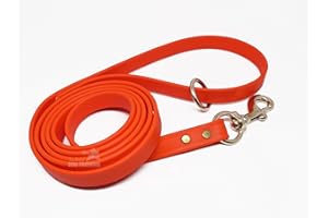 Jim Hodges Dog Training Gummy Dog Leash, Biothane, Dog Training Leash, Waterproof, Weatherproof, 6 Foot Length for Small, Medium & Large Dogs or Puppies, Various Sizes & Colors