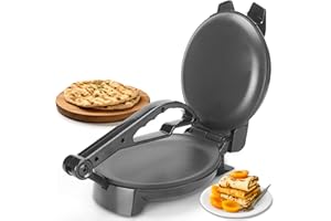 FineMade Compact Roti Maker, 8'' Electric Tortilla Maker Machine, Maquina Para Hacer Tortillas, Electric Tortilla Press, Pren