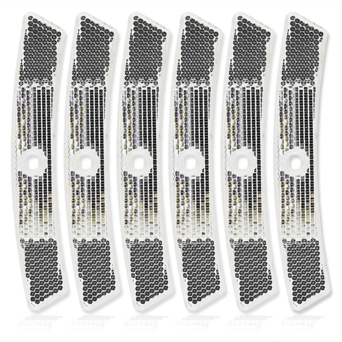 JCstarrie Bike Spoke Reflectors- Bike reflective sheet Bike Bicycle Wheel Spoke Reflector Reflective Safe Mountain Road White-6pcs