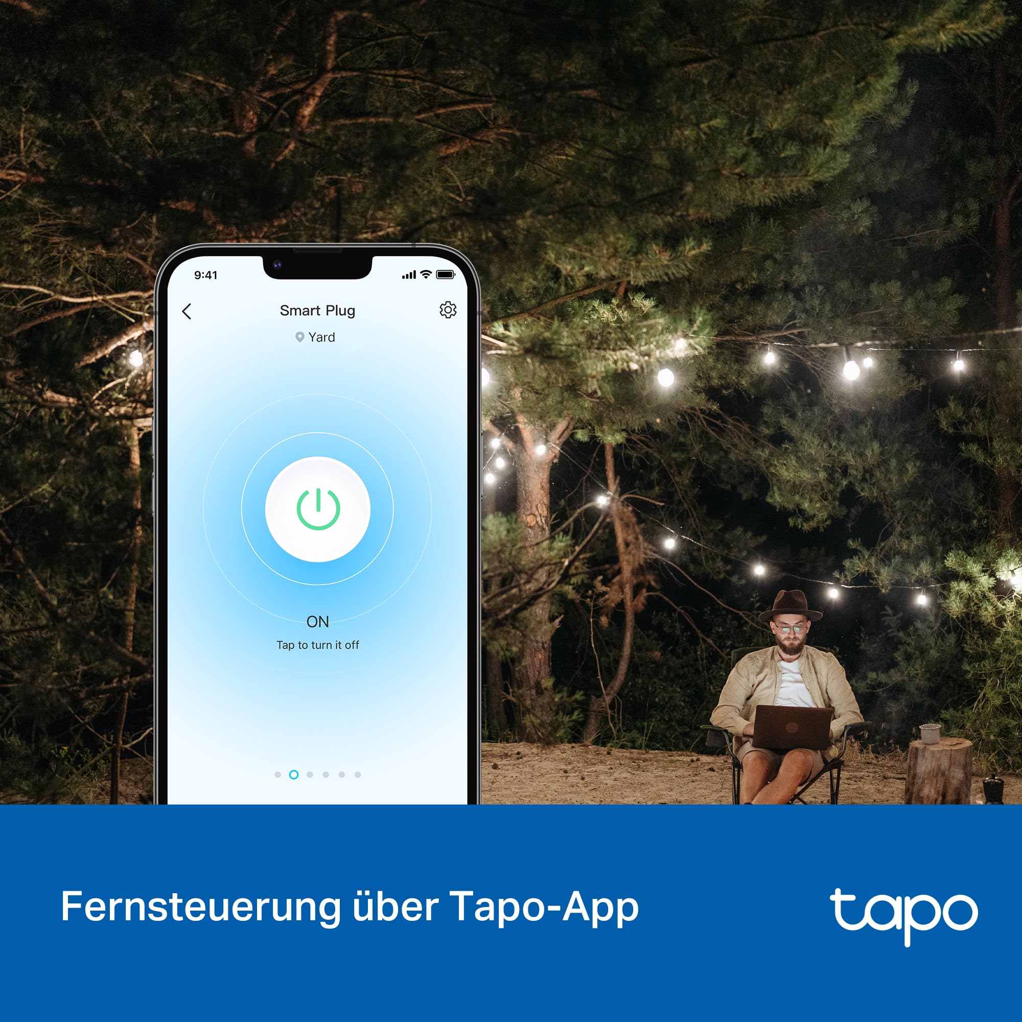 Tapo P410M WLAN Outdoor Steckdose, Smart Home Plug mit Stromzähler, IP54, funktioniert mit Alexa, Google Assistant, Siri, SmartThings & Matter, Fernsteuerung, Zeitplan, 2,4 GHz WLAN, 3680W/16A 8