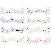 8 Pcs Halloween Glitter Tattoos, Halloween Glitter Freckles Face Tattoos Stickers, Waterproof halloween Rave Accessories Face Temporary Tattoos Makeup Kit for Women and Kids