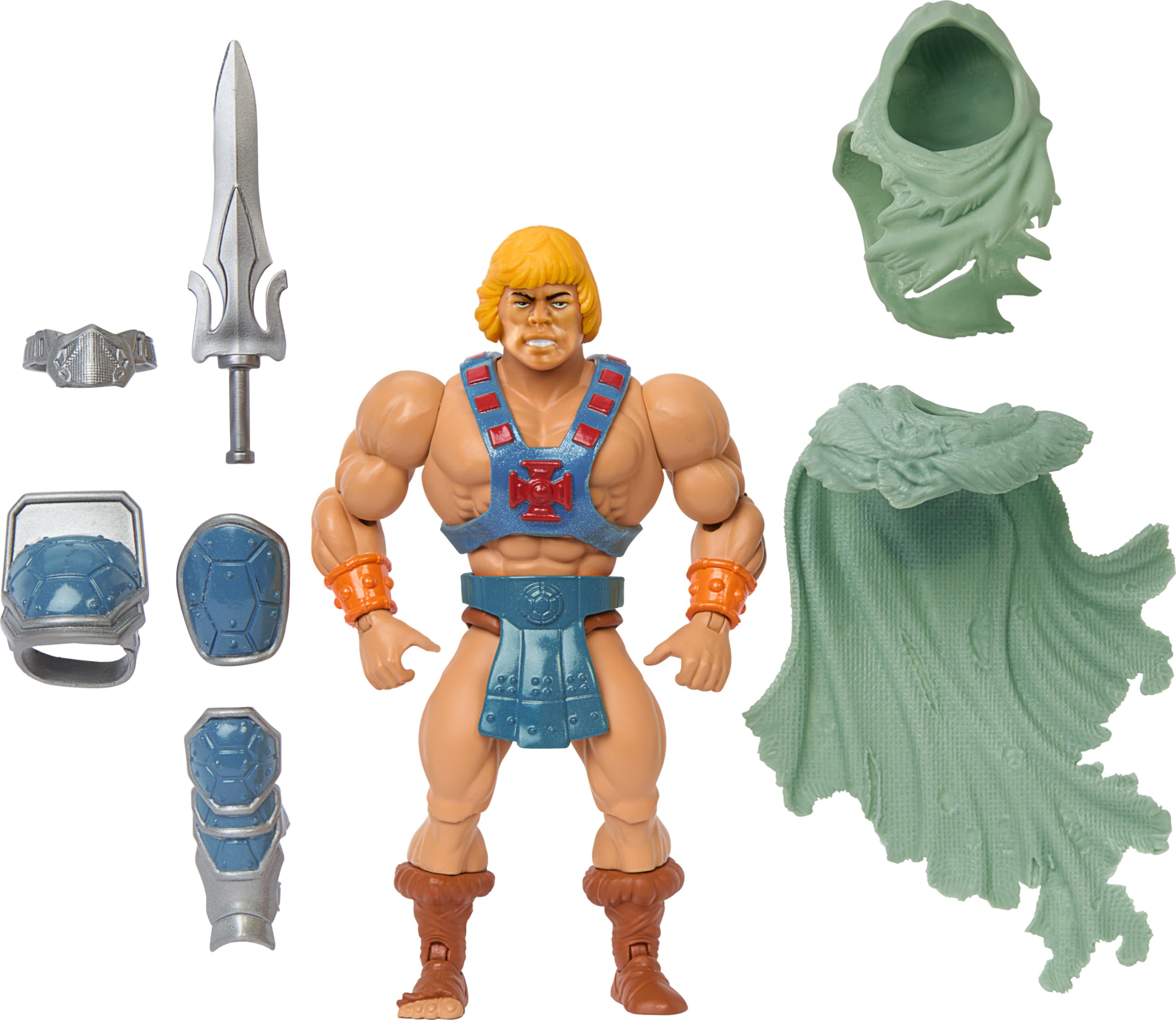 Photo 1 of Masters of the Universe Origins Turtles of Grayskull Stealth Ninja He-Man Posable Action Figure Toy, Teenage Mutant Ninja & Motu Crossover