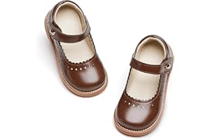 ESTINE Toddler Kids Bow School Uniform Oxford-Little Girls Flower Dress Party Shoes