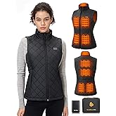 Women's Quilted Heated Vest with Battery Pack 16000mAh 7.4V, Warming Heated Vest for Women, Electric Heating Vests