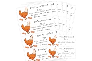 Unwashed Chicken Quail Duck Egg Carton Stickers 1 * 2.5 inch Farm Fresh Eggs Carton Packaging Handling Instructions Stickers 