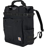Carhartt Nylon Duck 28L Cinch-Top Backpack Tote, Black | Convertible, Backpack, Durable Pack with 15" Laptop Sleeve