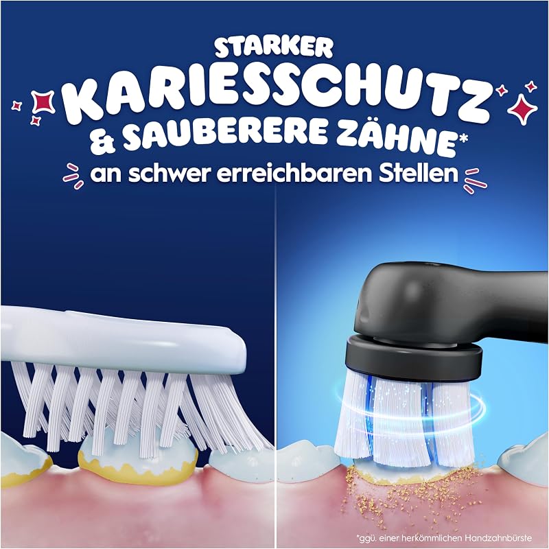 iO Kids 6+ Marvel Spiderman Elektrische Zahnbürste Kinder, Schwarz