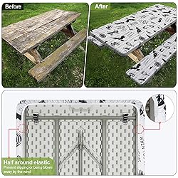 Picnic Table Cover with Bench Covers Camping