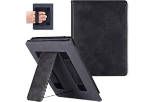 BOZHUORUI Stand Case for 6" Kobo Clara Colour | BW | 2E Case with Hand Strap, Premium PU Leather Sleeve Cover with Auto Sleep