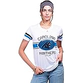 Ultra Game Women's NFL Official Soft Mesh Varsity Stripe T-Shirt