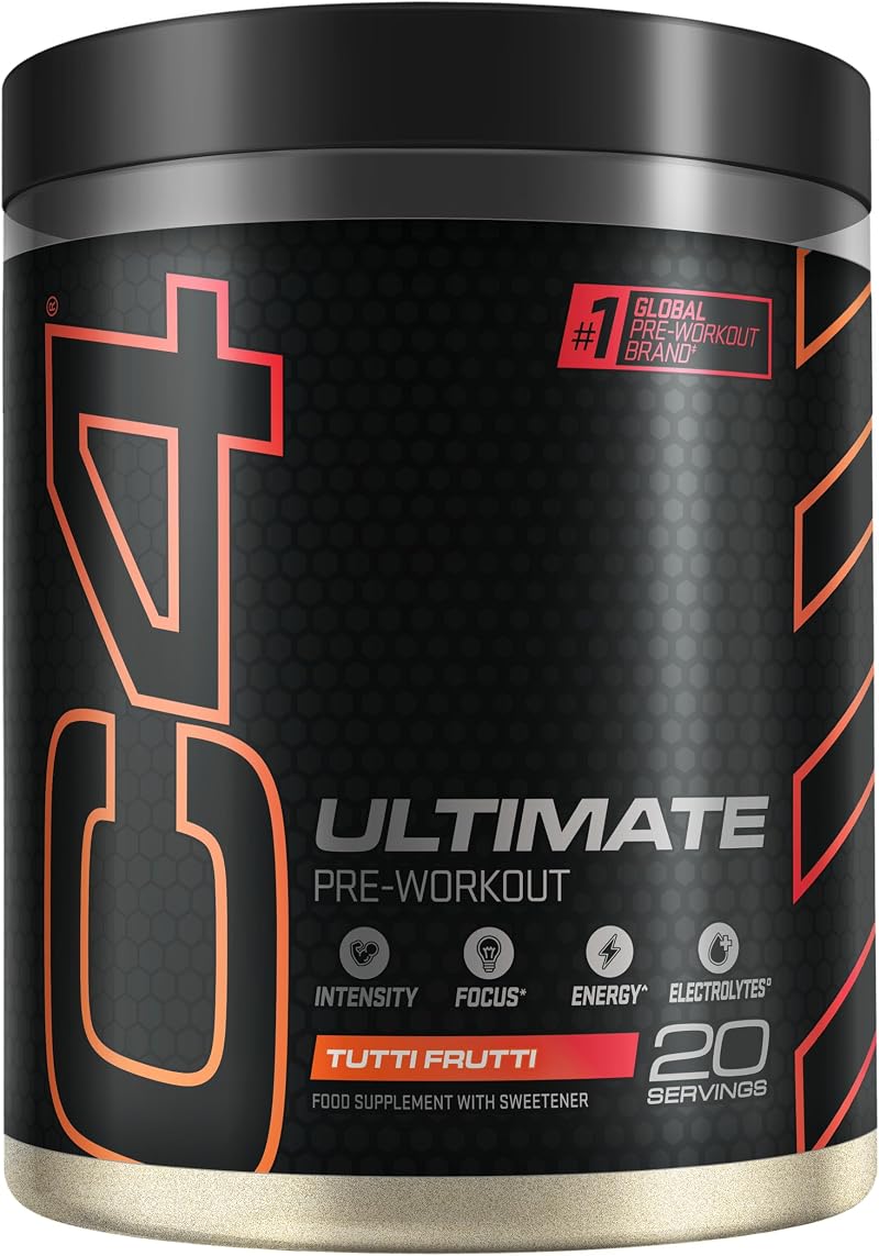 Cellucor C4 Ultimate Pre Workout Powder Tutti Frutti 20 Servings 300mg Caffeine