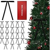 Trylook 24 PCS Velvet Christmas Tree Bows，Christmas Wreath Bows,Rustic Crafts Gift Bows for Christmas Tree Indoor Outdoor Decoration(3/8'' Wide, 5 * 7 inch) (Black)