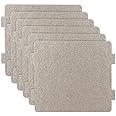 6Pcs Microwave Plate Replacement Microwave Waveguide Cover, Cut to Siz, Mica Sheets for Microwaves Universal Microwave Trim Kit for Kitchen Home Office Restaurant(4.67 x 3.9inch)